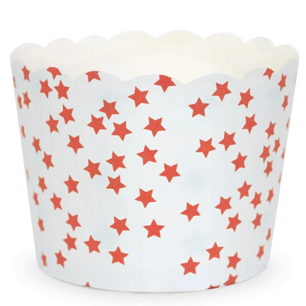 SCRAP COOKING 25 cápsulas de papel para cupcakes estrellas
