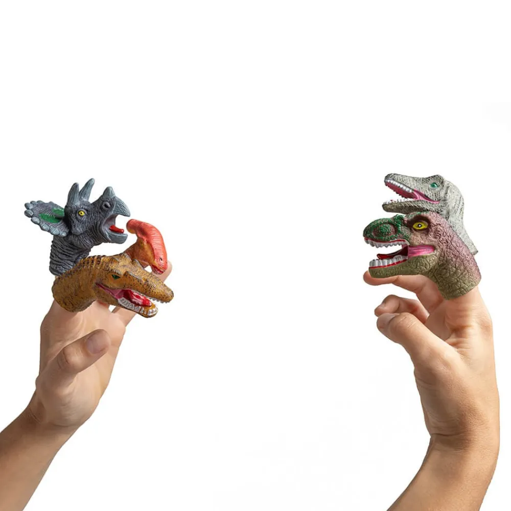 EUREKAKIDS 5 marionetas dinosaurio para manos infantiles