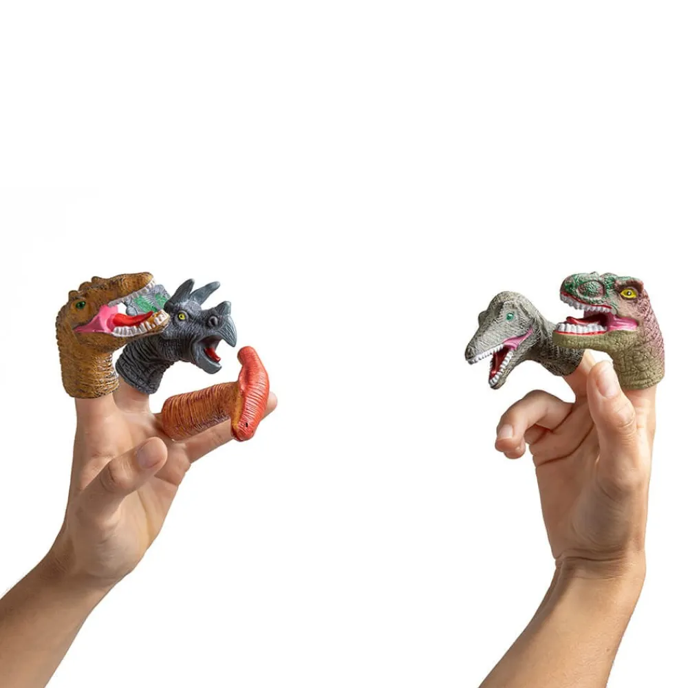 EUREKAKIDS 5 marionetas dinosaurio para manos infantiles