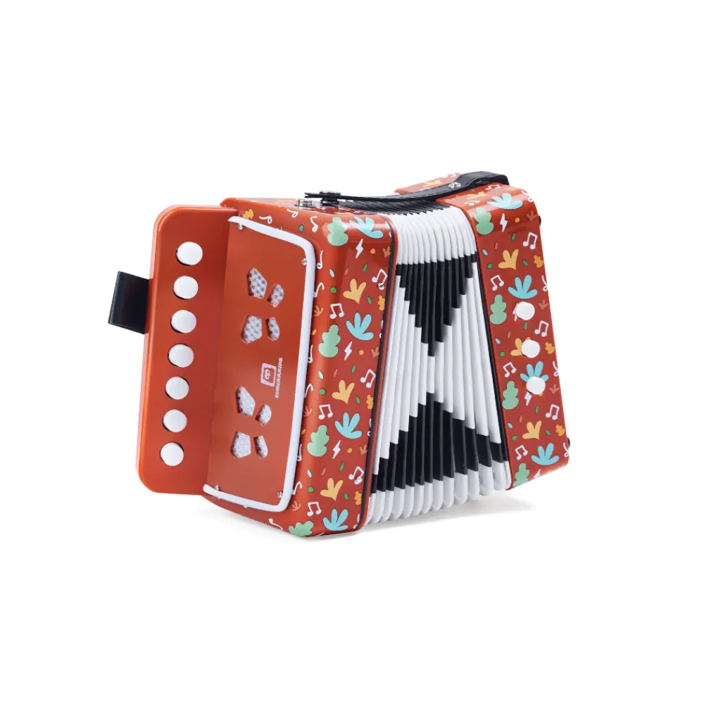EUREKAKIDS Acordeón Infantil de 7 Teclas y 2 Bajos – Colección Animales