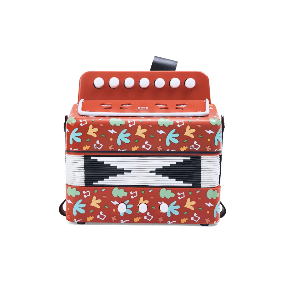 EUREKAKIDS Acordeón Infantil de 7 Teclas y 2 Bajos – Colección Animales