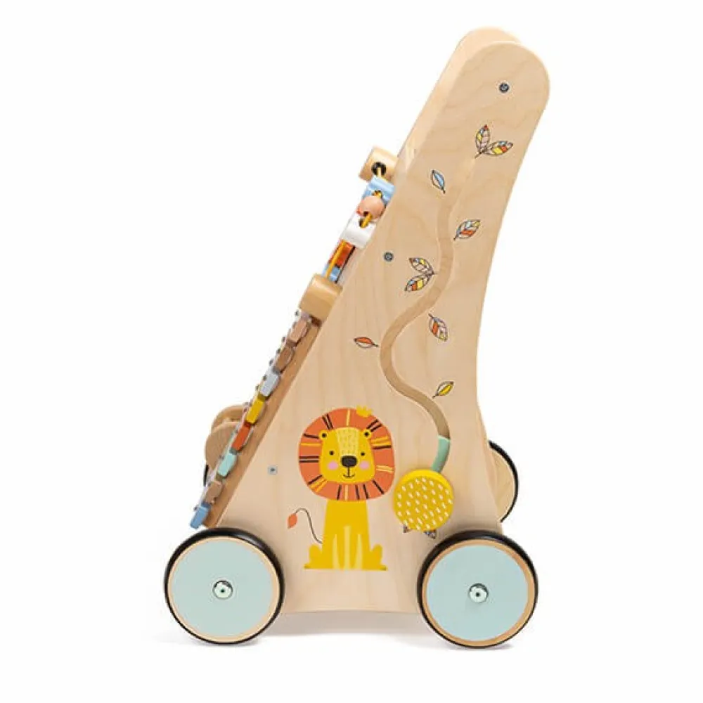 EUREKAKIDS Andador de madera con 6 actividades Wild
