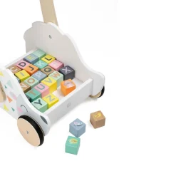 EUREKAKIDS Andador de madera con bloques