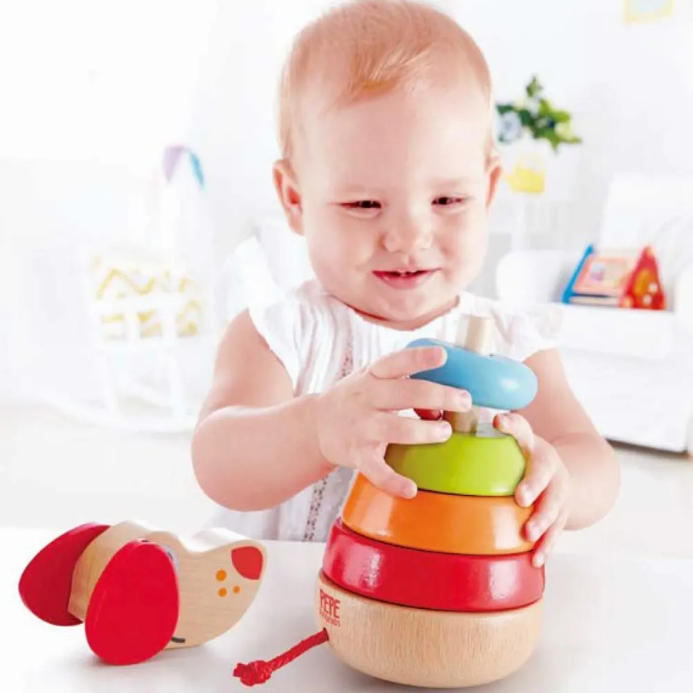 HAPE Apilable arcoíris perrito Pepe