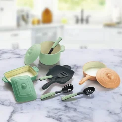 EUREKAKIDS Batería de cocina con accesorios para jugar – 11 piezas