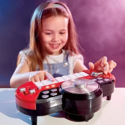 HAPE Batería de madera con teclado y taburete – Cool Beats Drum Set