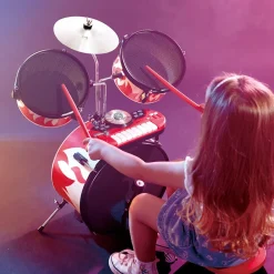 HAPE Batería de madera con teclado y taburete – Cool Beats Drum Set