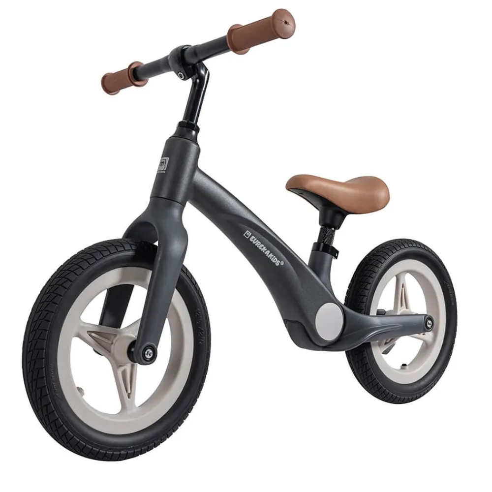 EUREKAKIDS Bicicleta de equilibrio con manillar y asiento regulables – Roady Learner Brown