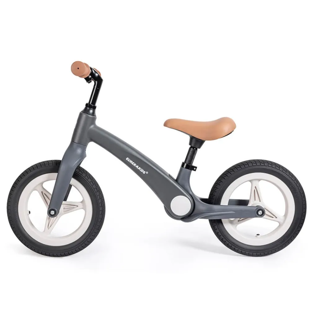 EUREKAKIDS Bicicleta de equilibrio con manillar y asiento regulables – Roady Learner Brown