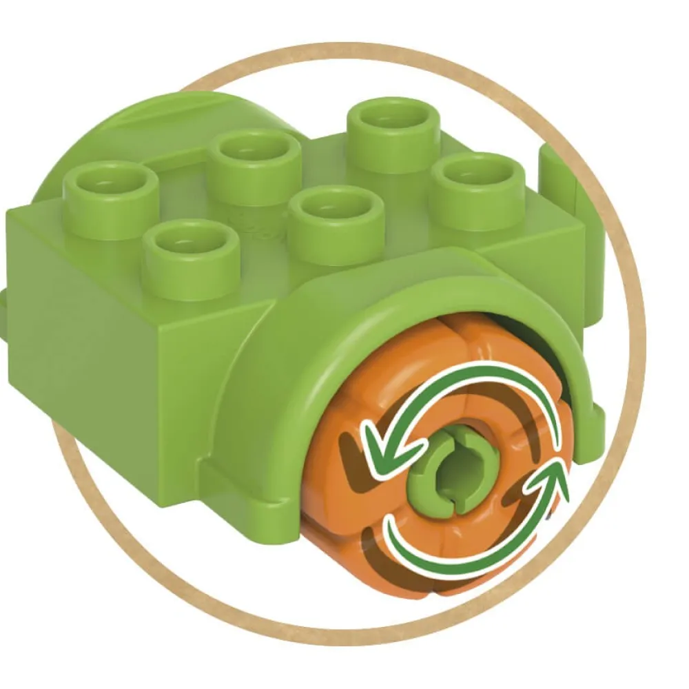 EUREKAKIDS Bloques de construcción BIO – Camión transportador de vehículos