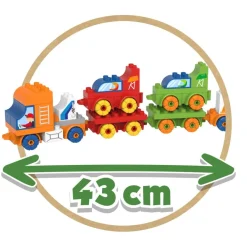 EUREKAKIDS Bloques de construcción BIO – Camión transportador de vehículos