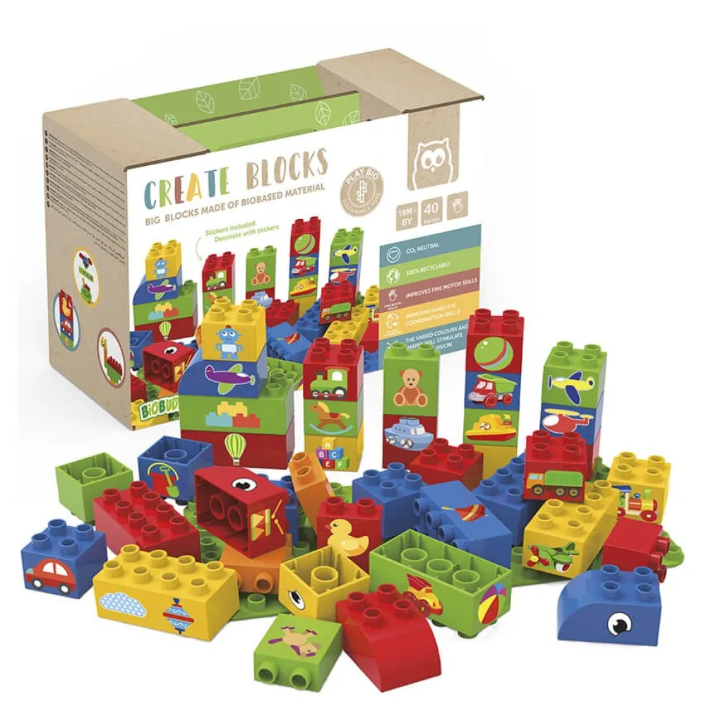 EUREKAKIDS Bloques de construcción BIO - 40 piezas