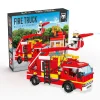 EUREKAKIDS Bloques de construcción camión de bomberos – 328 piezas