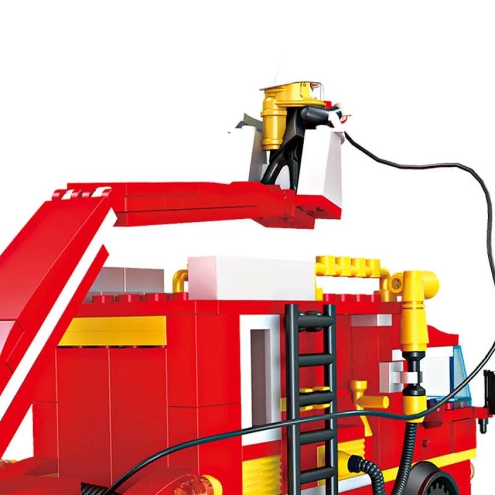 EUREKAKIDS Bloques de construcción camión de bomberos – 328 piezas