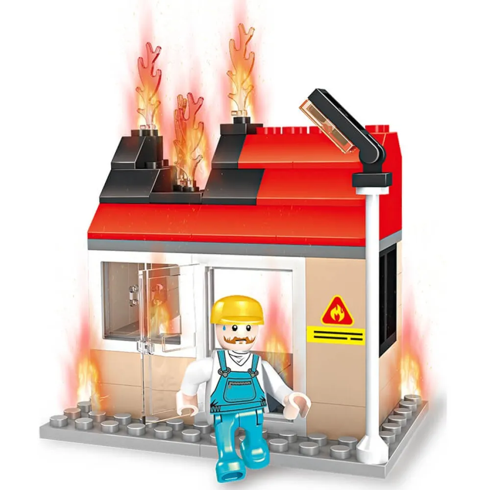 EUREKAKIDS Bloques de construcción camión de bomberos – 328 piezas