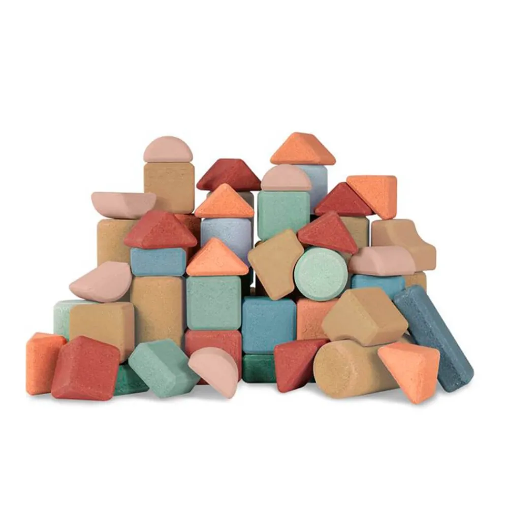 KORKO Bloques de construcción de corcho 60 piezas