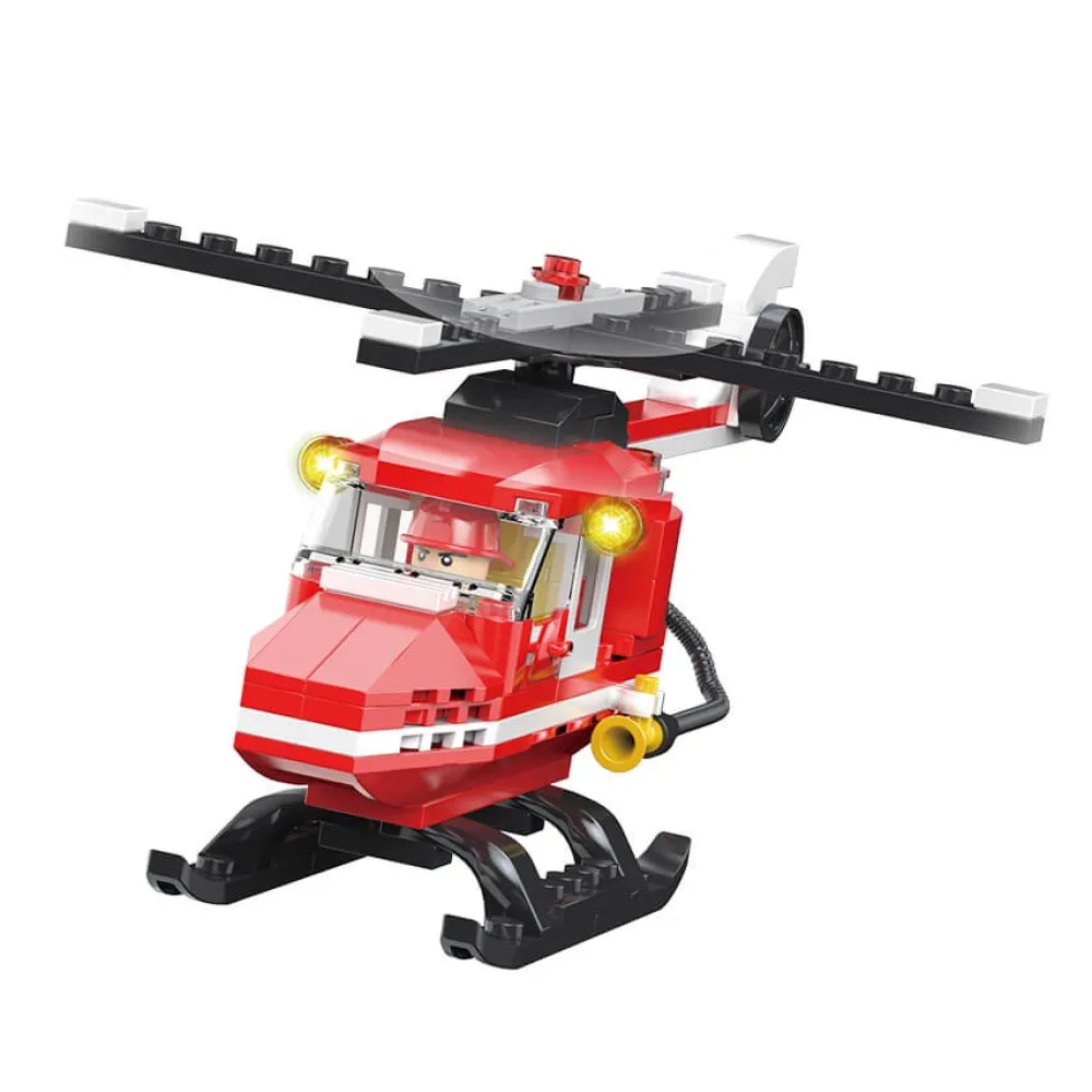 EUREKAKIDS Bloques de construcción estación de bomberos con vehículos de rescate - 827 piezas