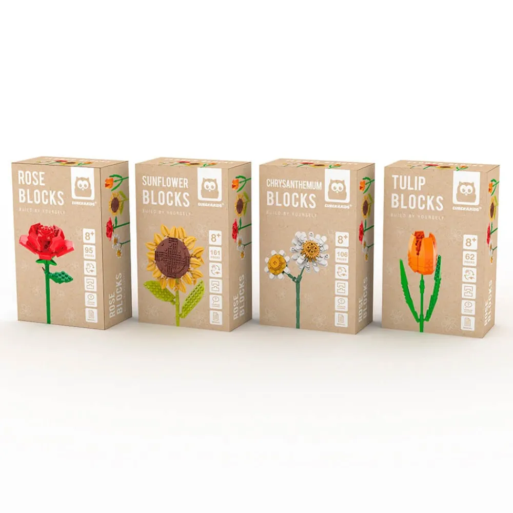 EUREKAKIDS Bloques de construcción flores clásicas – crisantemo de 106 piezas