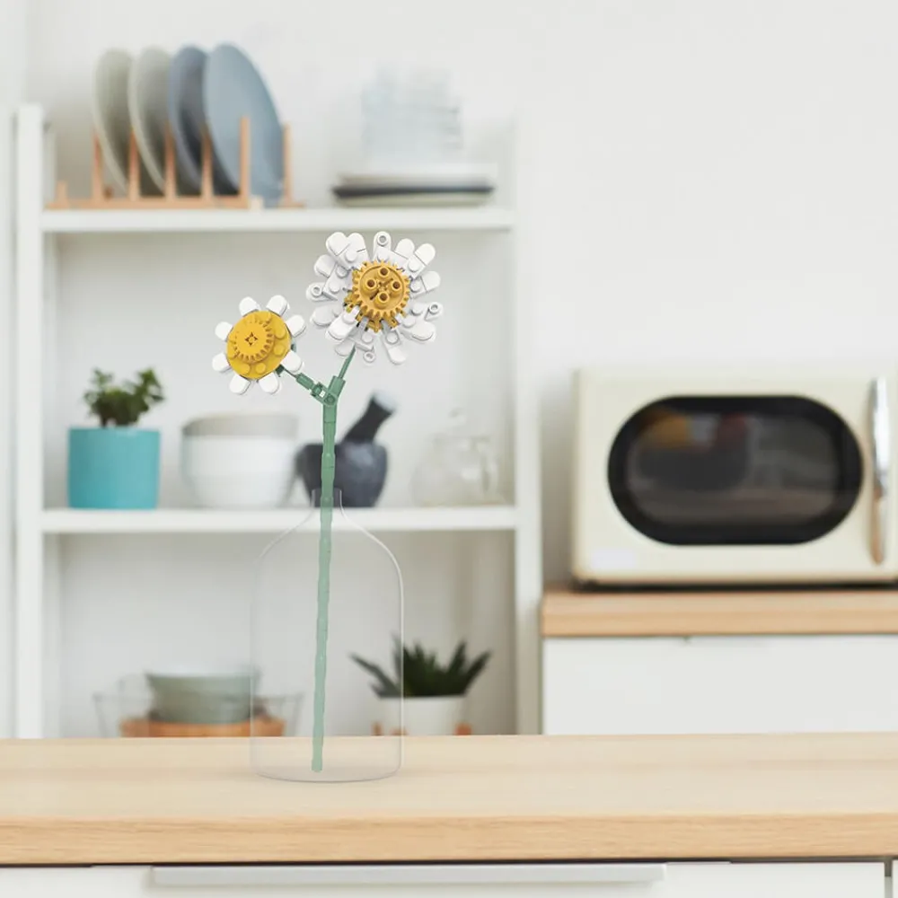 EUREKAKIDS Bloques de construcción flores clásicas – crisantemo de 106 piezas