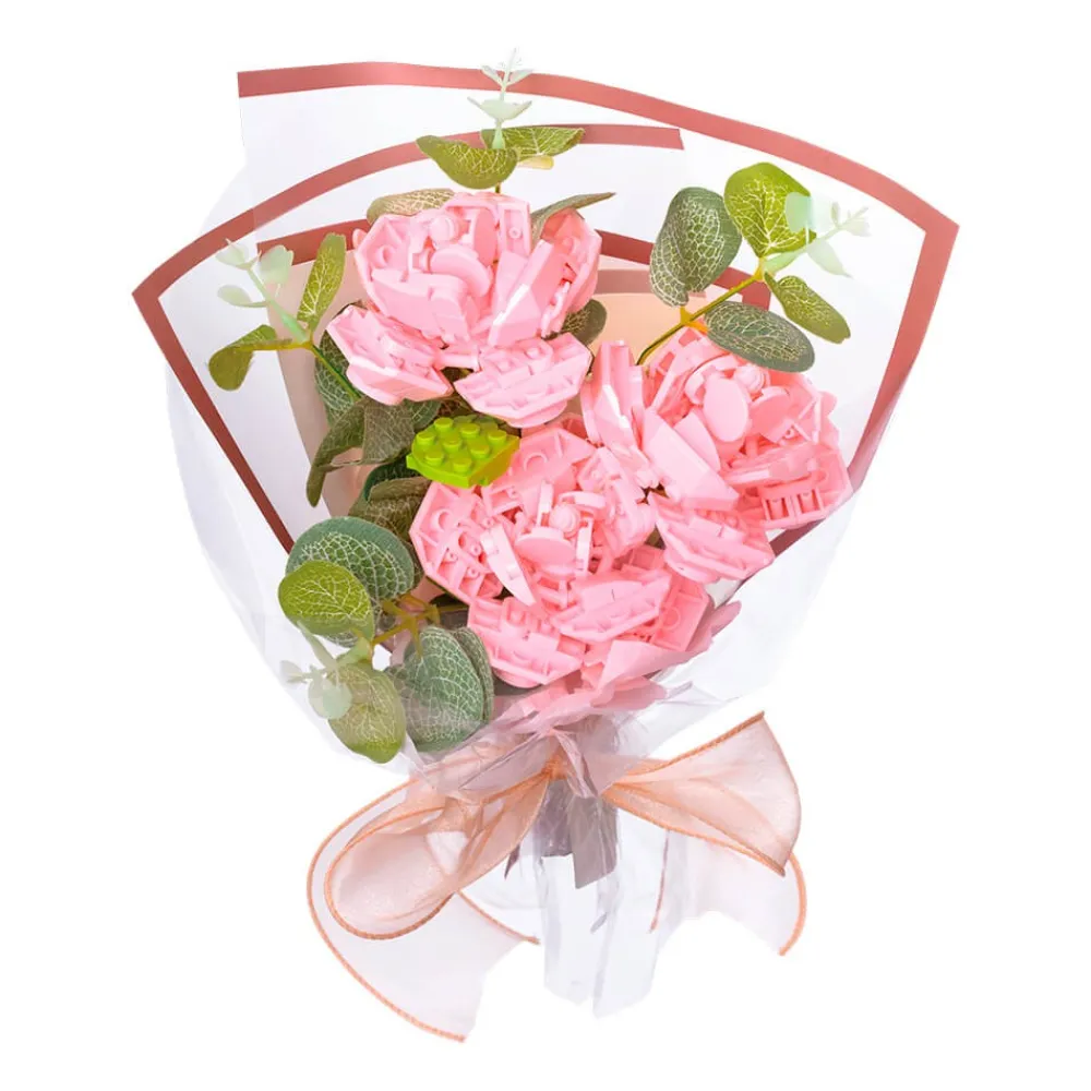 EUREKAKIDS Bloques de construcción ramo de flores rosas – 234 piezas