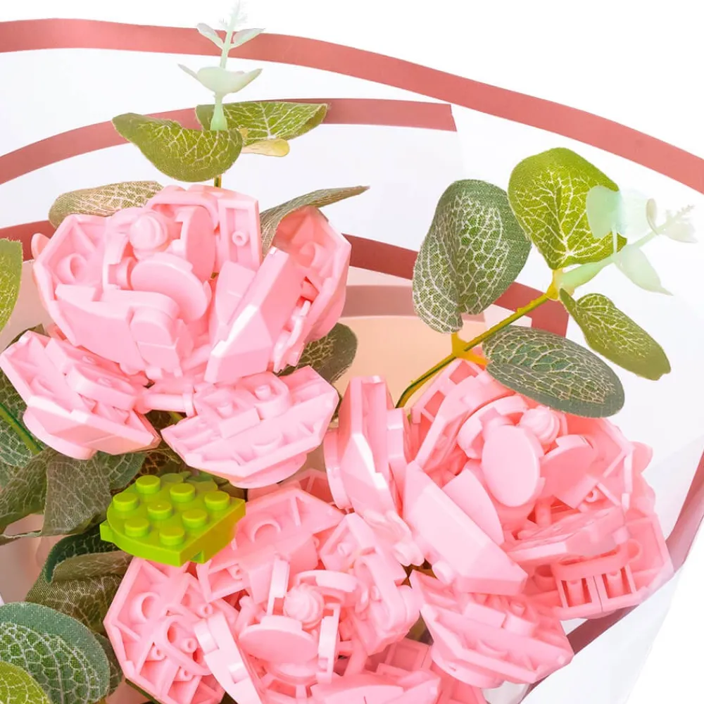 EUREKAKIDS Bloques de construcción ramo de flores rosas – 234 piezas