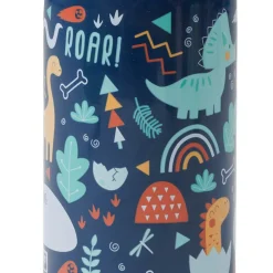 EUREKAKIDS Botella de agua personalizable para niños con diseño de dinosaurios