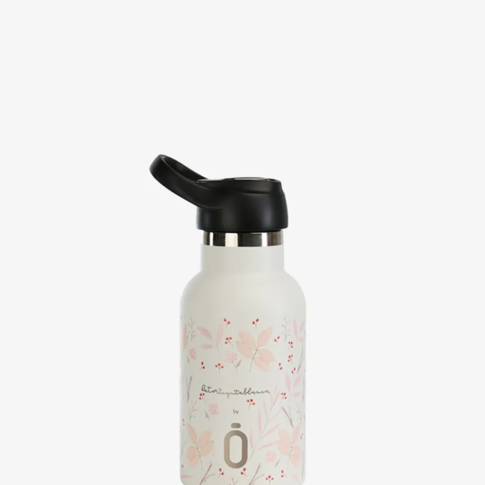 EUREKAKIDS - RBT Botella térmica Runbott 350ml – La Tortuguita Blanca diseño Plants con tapón Sport