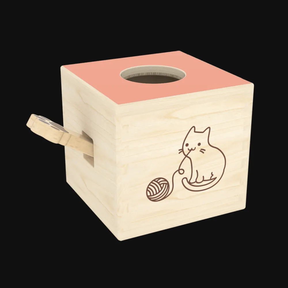 LITTLE ROOM Caja de Actividad de Madera – Gato