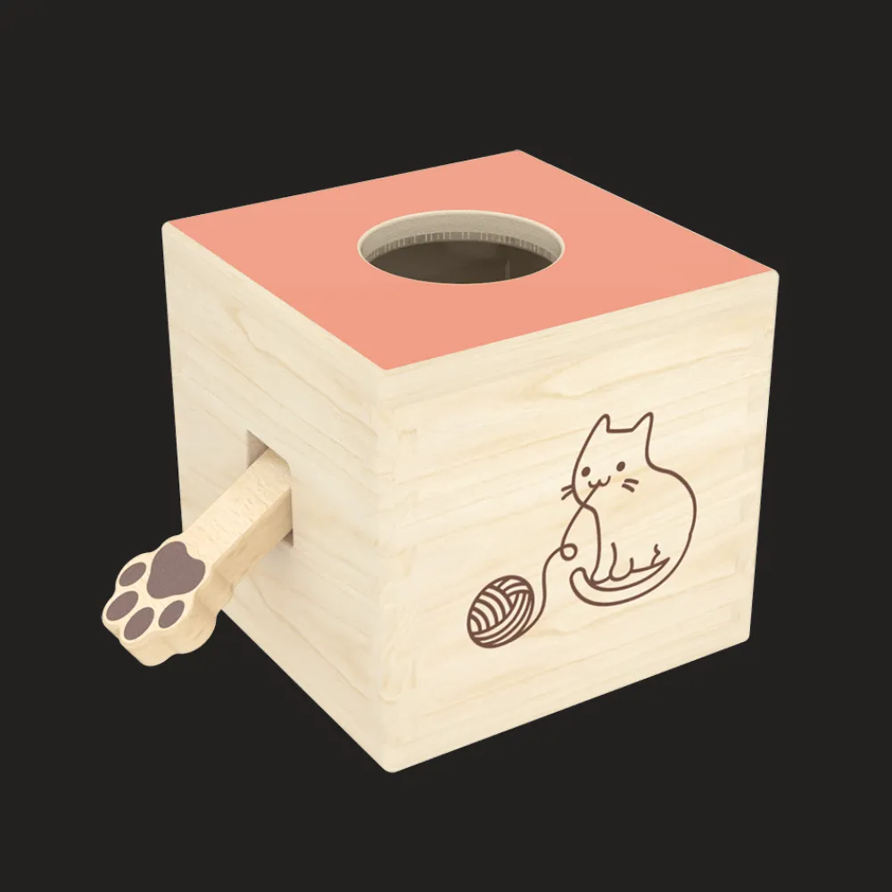 LITTLE ROOM Caja de Actividad de Madera – Gato