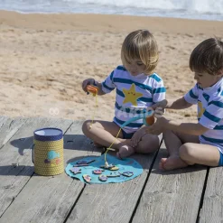 EUREKAKIDS Camiseta de protección solar Sea world colors talla 4