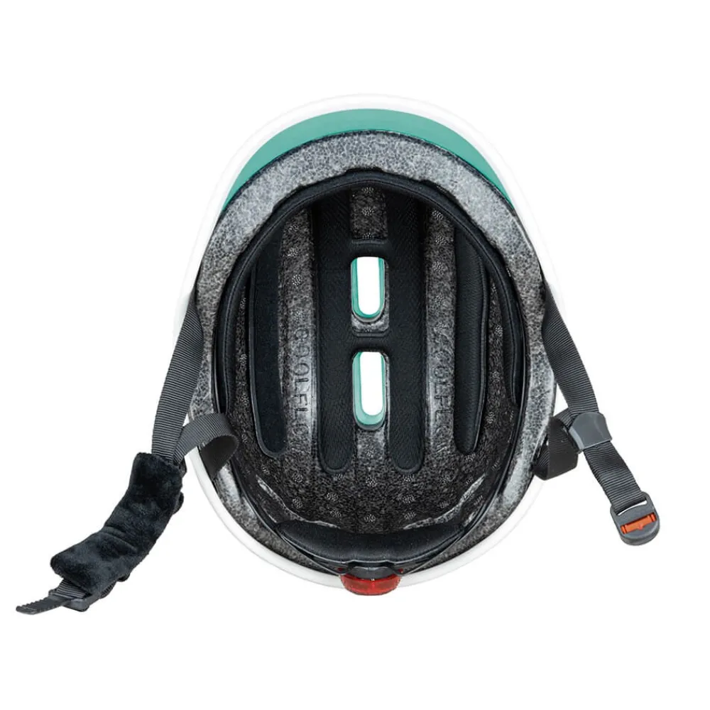 GLOBBER Casco ajustable de policarbonato con luz led Green - Tallla XS/S (47-51cm)