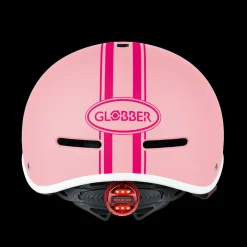 GLOBBER Casco ajustable de policarbonato con luz led Rosa pastel - Tallla XS/S (47-51cm)