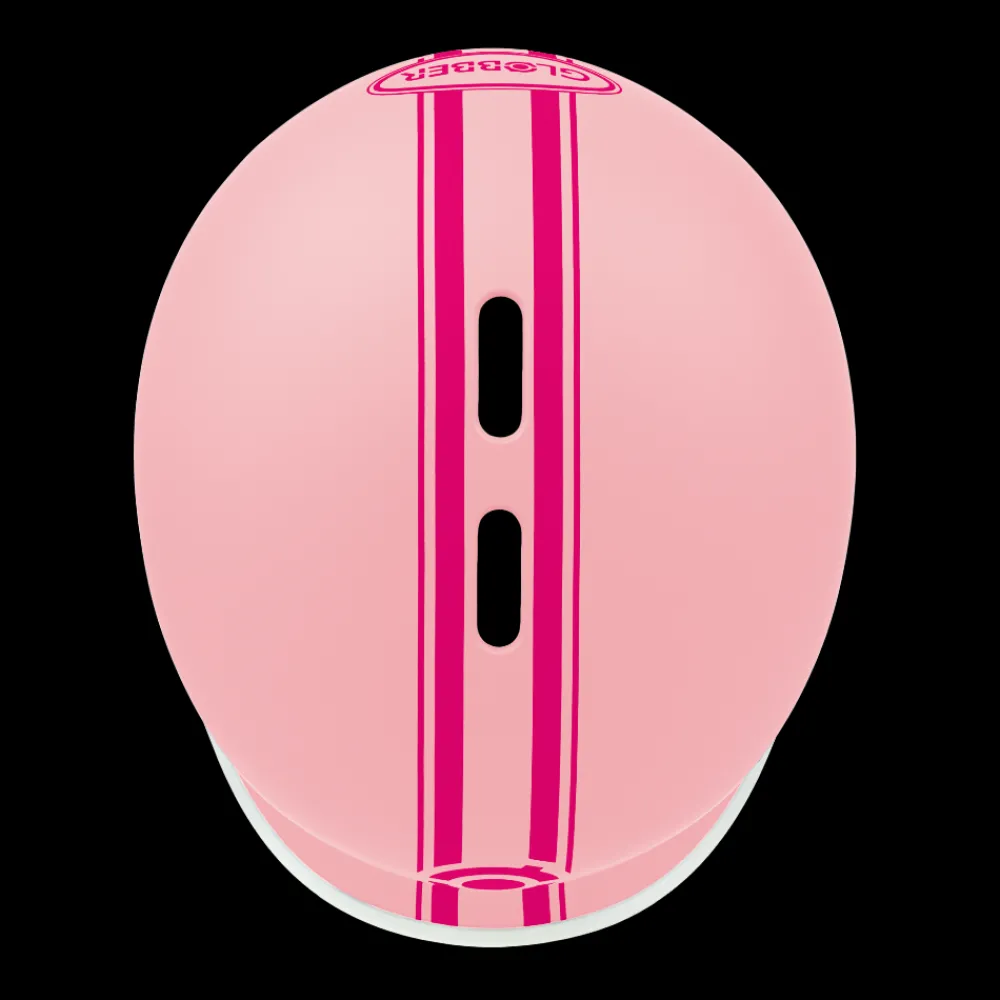 GLOBBER Casco ajustable de policarbonato con luz led Rosa pastel - Tallla XS/S (47-51cm)