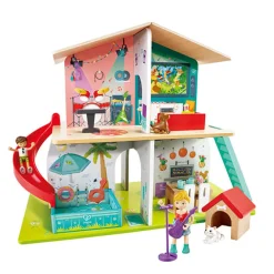 HAPE Casita de muñecos con efectos de sonido Rock and Slide