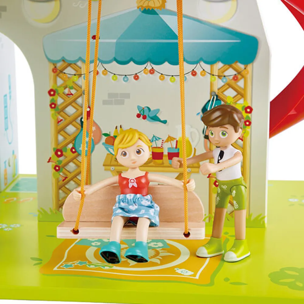 HAPE Casita de muñecos con efectos de sonido Rock and Slide
