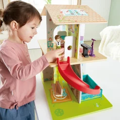 HAPE Casita de muñecos con efectos de sonido Rock and Slide