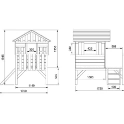 MASGAMES Casita elevada lollipop azul