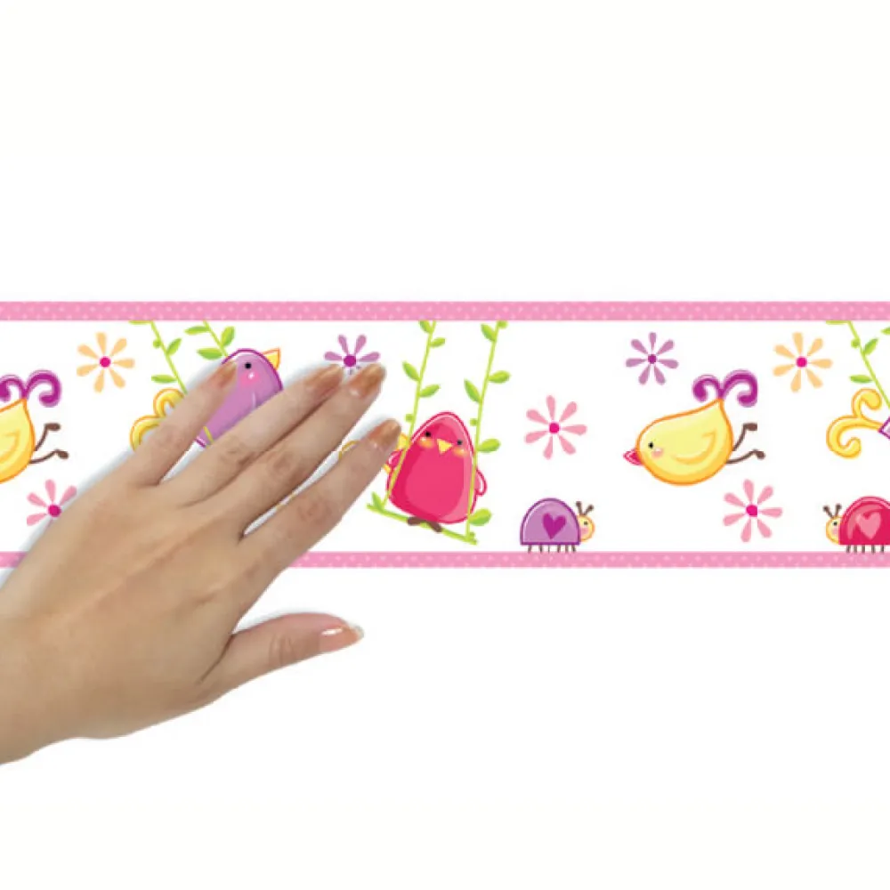 EUREKAKIDS Cenefa pajaritos decoración 3 piezas