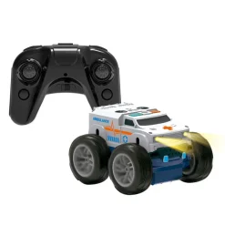EUREKAKIDS Coche con radiocontrol reversible Rescue Racer azul y gris