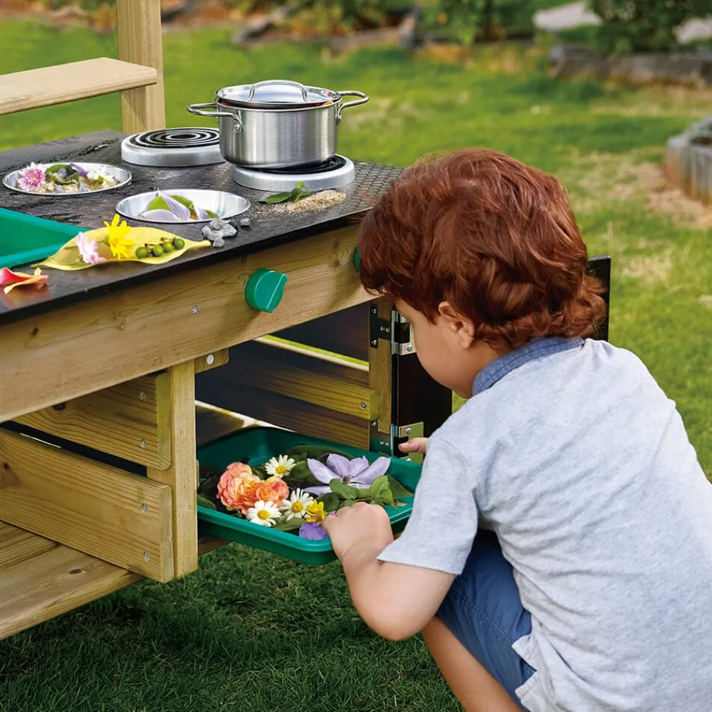 HAPE Cocina para exteriores con depósito y fregadero
