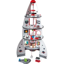 HAPE Cohete espacial plateado
