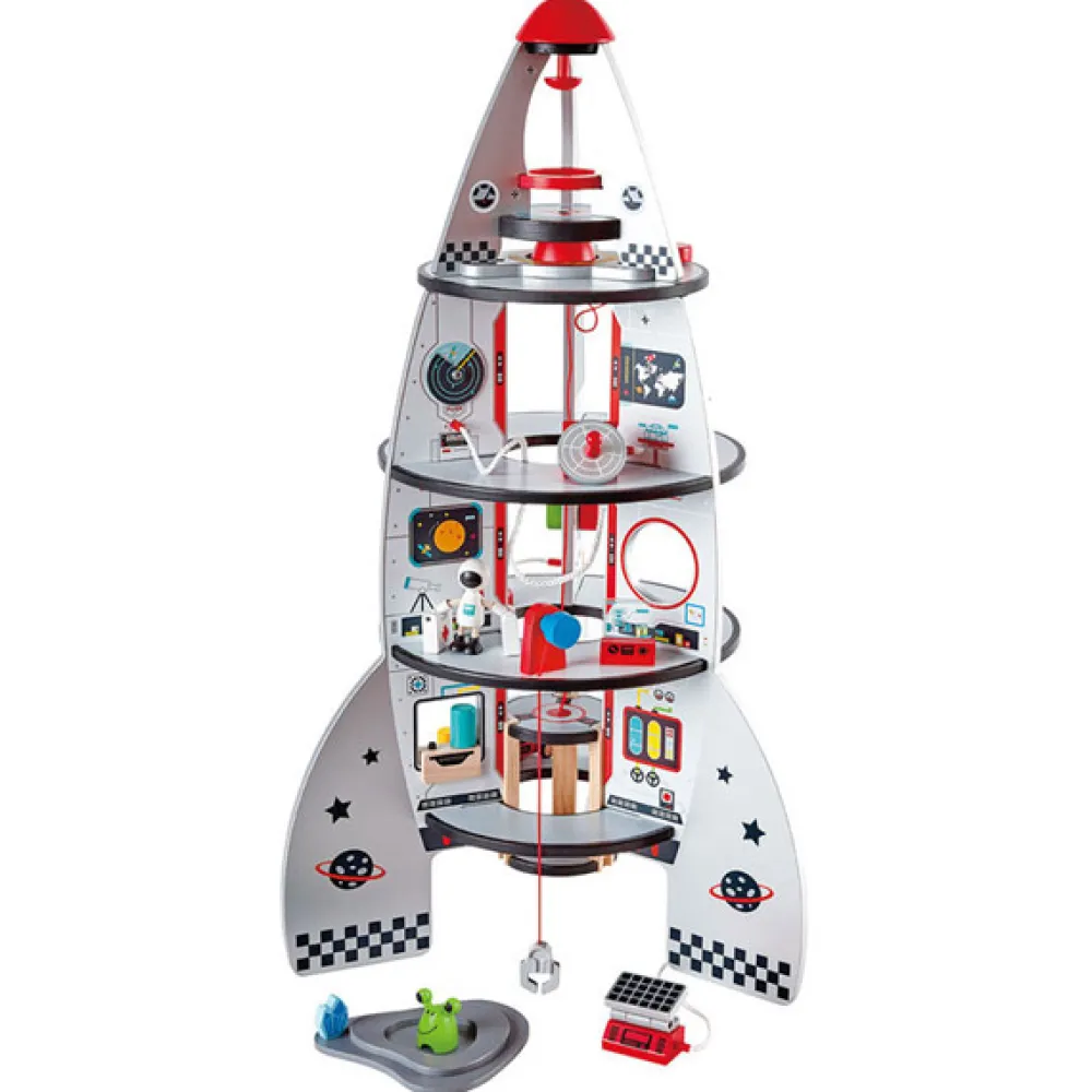 HAPE Cohete espacial plateado