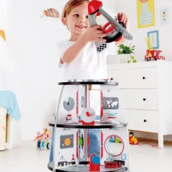 HAPE Cohete espacial plateado
