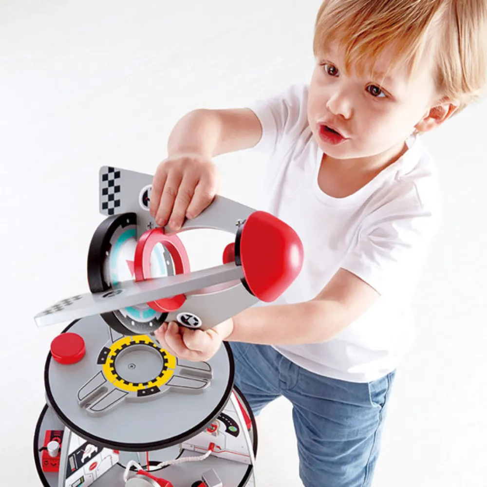 HAPE Cohete espacial plateado