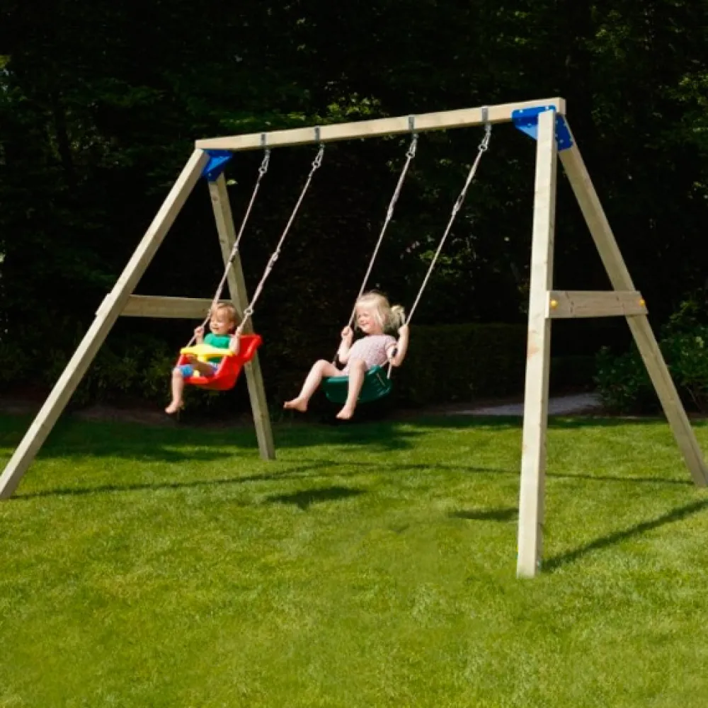 MASGAMES Columpio Kata doble con asiento de bebe