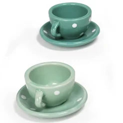 EUREKAKIDS Conjunto 13 piezas de cerámica para jugar a tomar el té