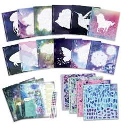 Nebulous Stars Cuaderno colorea con adhesivos