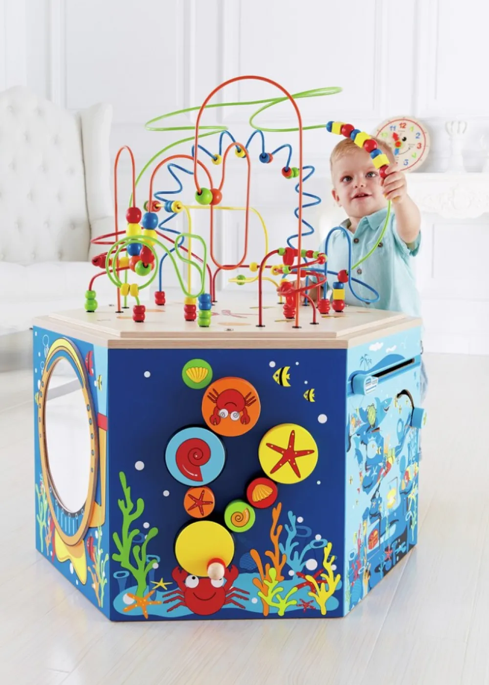 HAPE Cubo Actividades Océano de madera