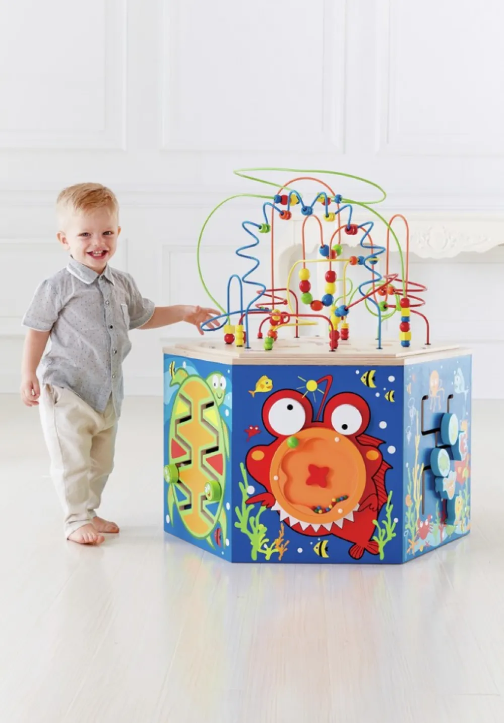 HAPE Cubo Actividades Océano de madera