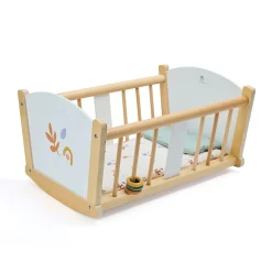 EUREKAKIDS Cuna mecedora de madera